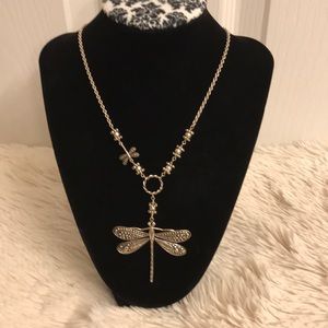 Silver Dragonfly Necklace